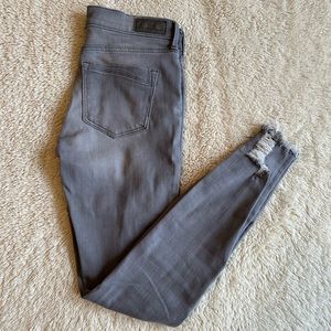 Gray Distressed Express Jeans